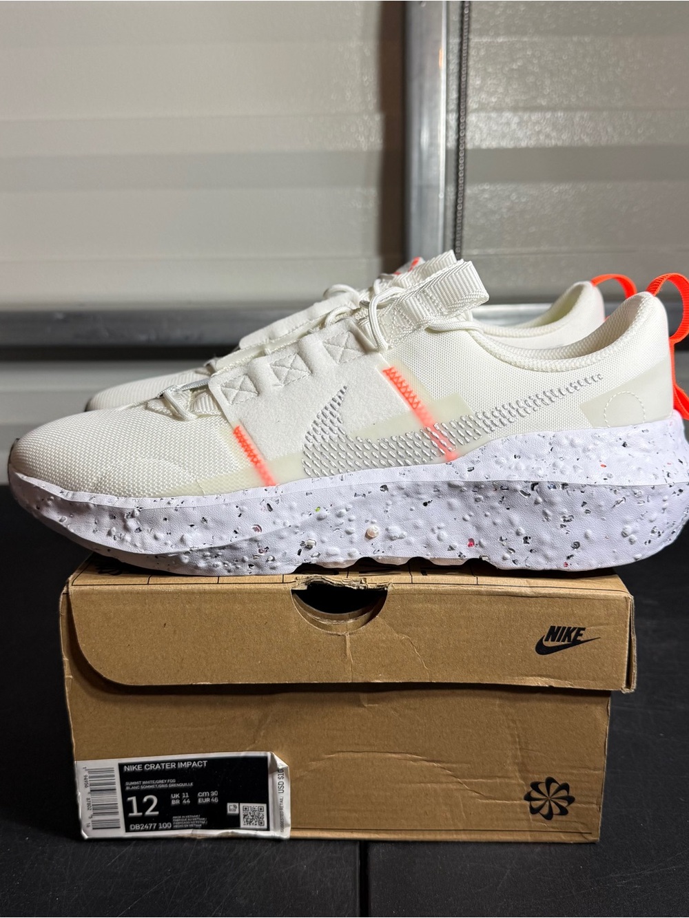 Size 12 - Nike Crater Impact Summit White Hyper Crimson DB2477-100